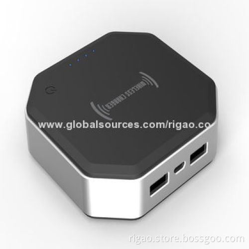QI wireless charger with 10,000mAh Li-ion battery, for iPhone 5, Samsung Galaxy Note